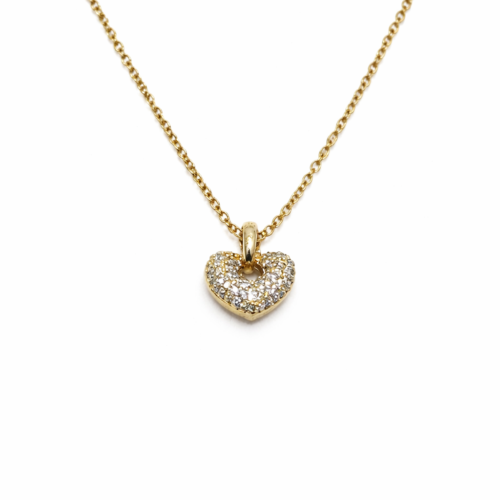 Golden Spark Heart Necklace