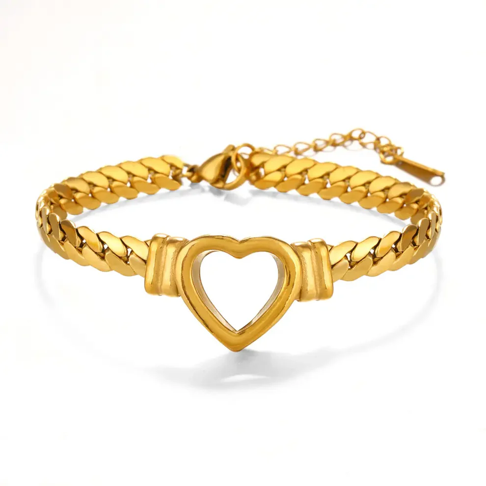 Golden Heart Chain Bracelet