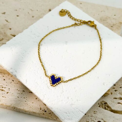 Blue Heart Bracelet