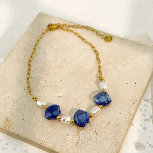 Βραχιόλι Ποδιού Blue Pearl